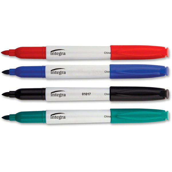 Integra Dry Erase Marker, Bullet Tip, 4/PK, Multi-Color (ITA01019)