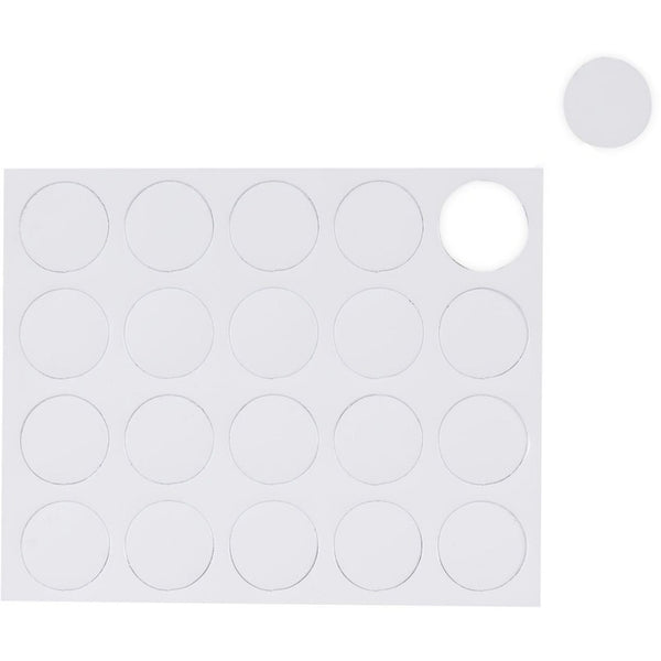 MasterVision Interchangeable Magnetic Board Accessories, Circles, White, 3/4", 20/Pack (BVCFM1618) Pack of 20