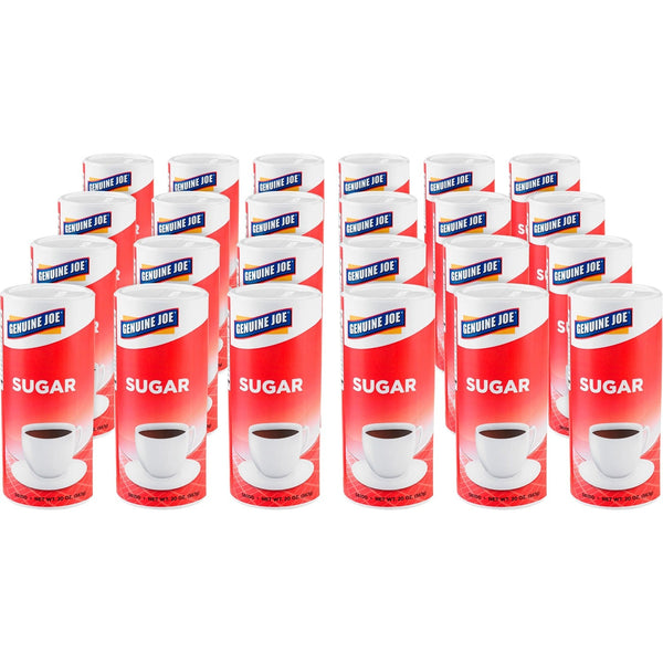 Genuine Joe Sugar, Reclosable Lid, 20 oz., Canister (GJO56100CT) Case of 24