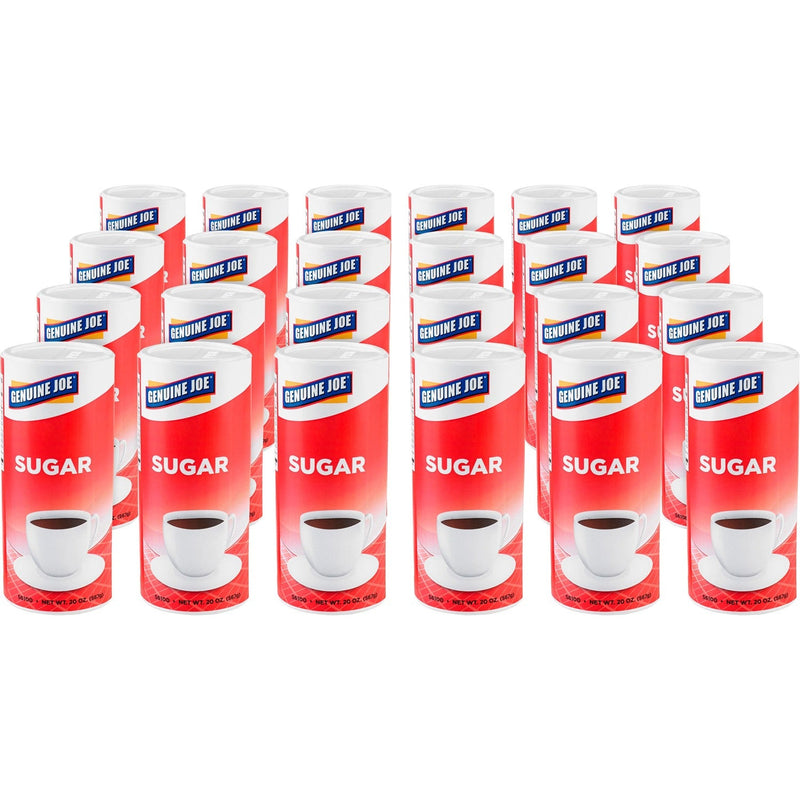 Genuine Joe Sugar, Reclosable Lid, 20 oz., Canister (GJO56100CT) Case of 24