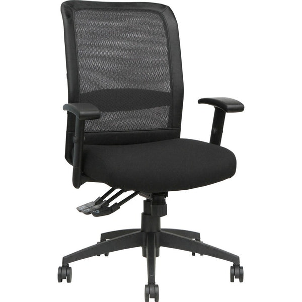 Lorell Amazon IR Chair, Adj, 28-1/8" x 22-1/2" x 45", Mesh/Black (LLR62105)
