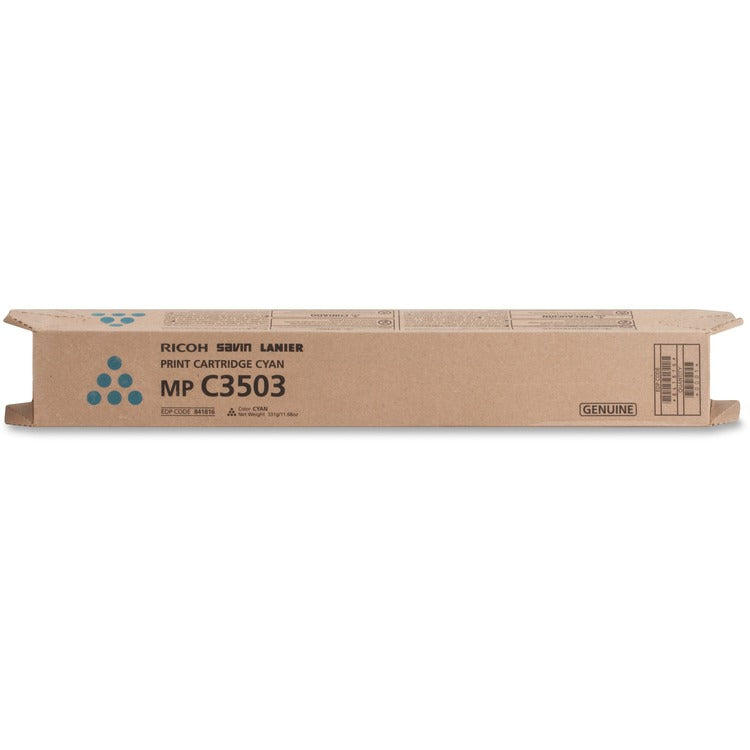 Ricoh Toner Cartridge f/3003/3503, 18,000 Page Yield, Cyan (RIC841816) Each