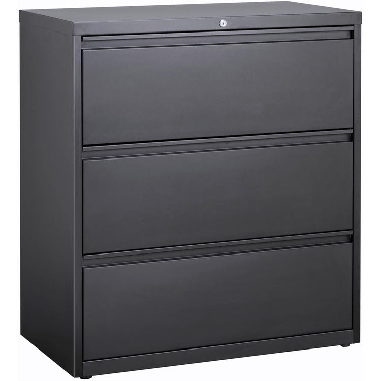 Lorell Lateral File, 3-Doorawer, 36" x 18-5/8" x 40-1/8", Charcoal (LLR66207)