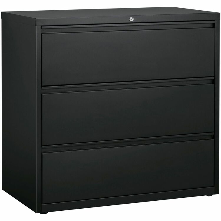 Lorell Lateral File, 3-Doorawer, 42" x 18-5/8" x 40-1/4", Charcoal (LLR60405)