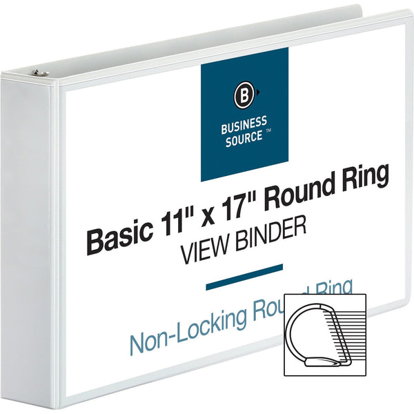 Business Source Reference Binder, 11" x 17", 2", White (BSN45101) Each