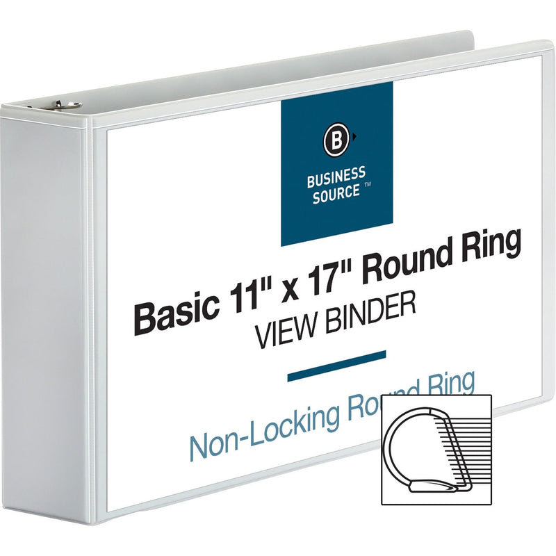 Business Source Reference Binder, 11" x 17", 3", White (BSN45102) Each