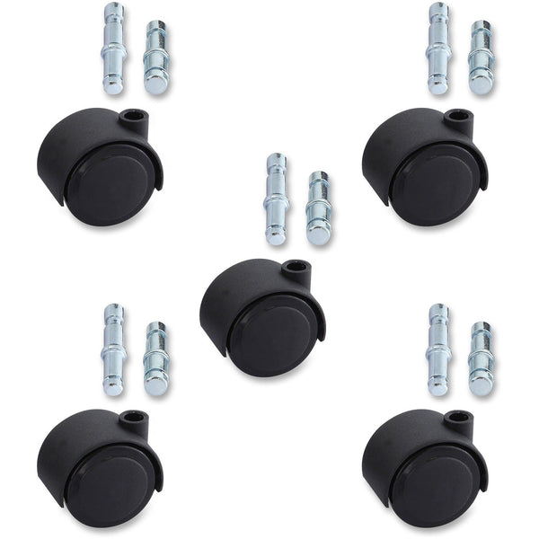 Lorell Soft Deluxe Casters, 5/ST, Black (LLR33446)