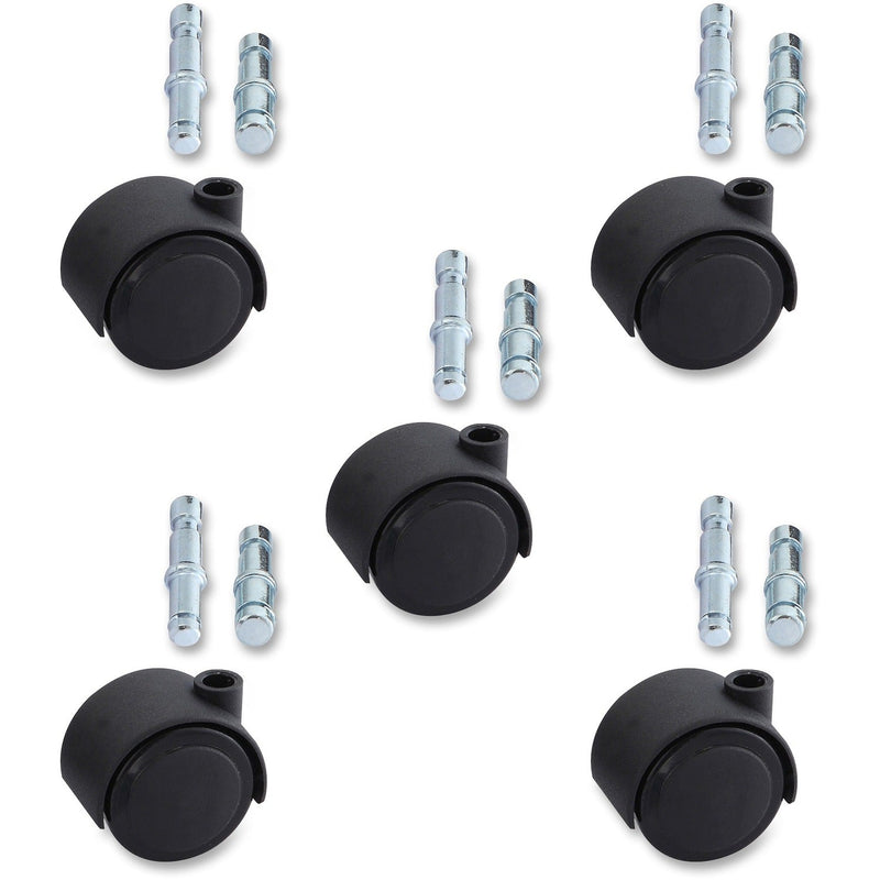 Lorell Soft Deluxe Casters, 5/ST, Black (LLR33446) Set of 5