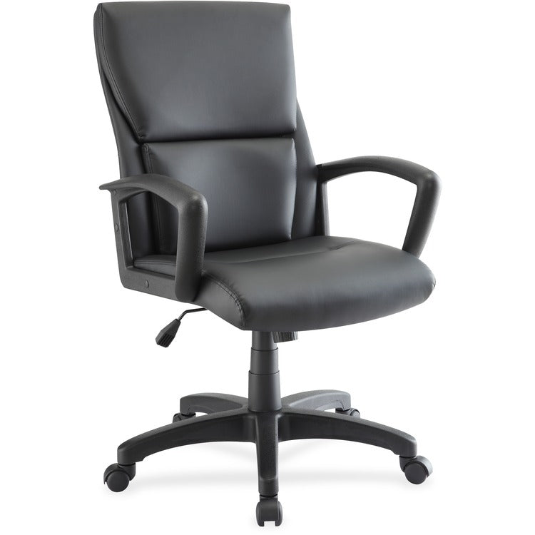 Lorell Midback Executive Chair, 27-1/4" x 28-1/4" x 47-1/2", Black (LLR84570)