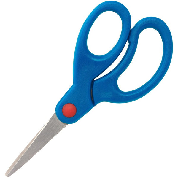 Sparco Pointed Scissors, 5" Bent, Blue (SPR39049)