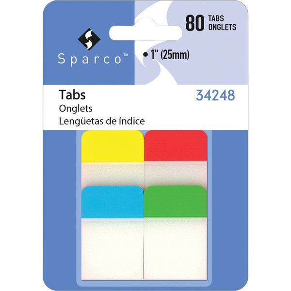 Sparco Durable Tabs, 1", 48TB/PK, AST (SPR34248)