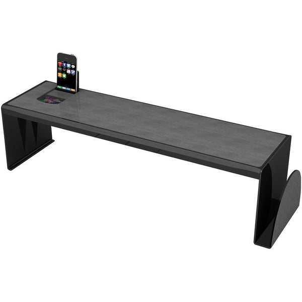 Deflecto Heavy-Duty Desk Shelf, 6.75" x 7" x 25.63", Black (DEF39404)