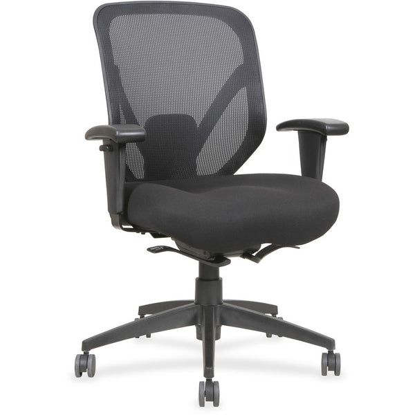 Lorell Mid Back Chair, 28-1/8" x 22-7/8" x 41-3/4", Black (LLR20017)