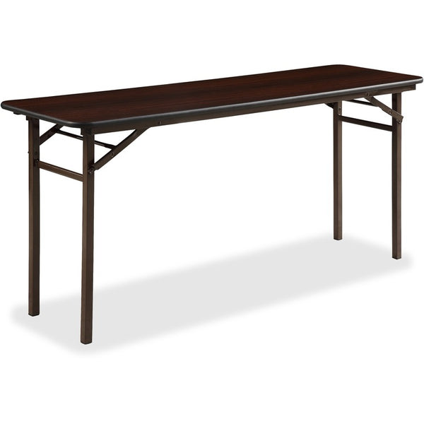 Lorell Folding Table, 60" x 18", Mahogany (LLR60725)