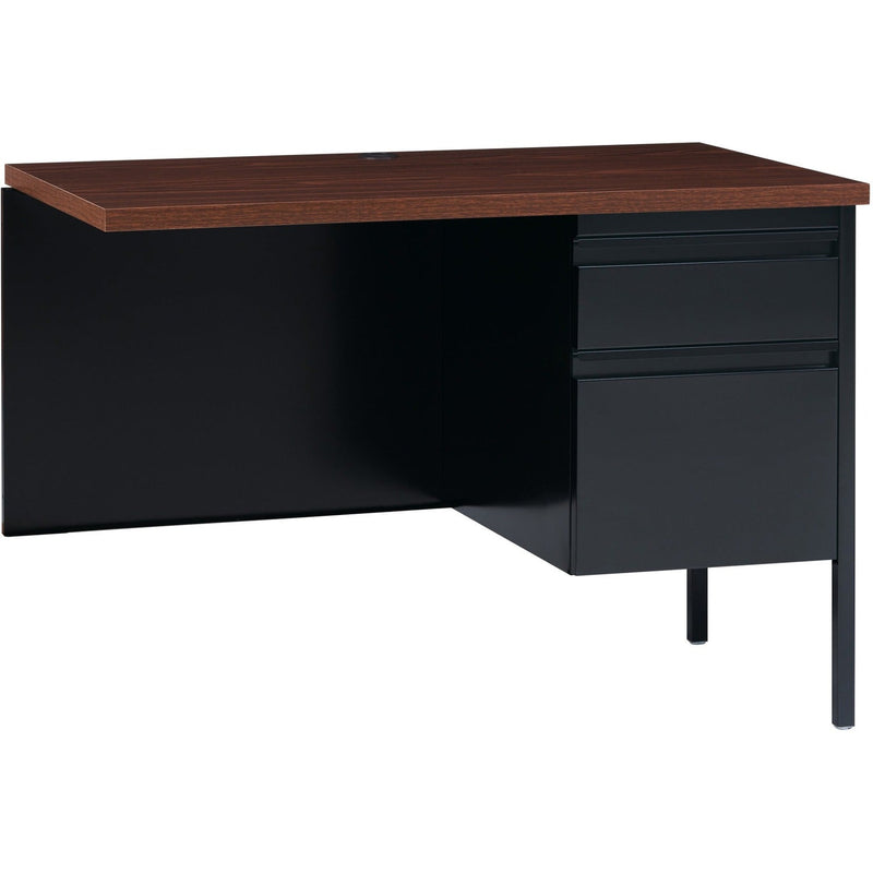 Lorell Single Pedestal Desk, RH, 42" x 24" x 29-1/2", Black Walnut (LLR60921) Each