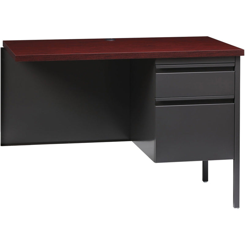 Lorell Single Pedestal Rtn Desk, RH, 42" x 24" x 29-1/2", Mahogany (LLR60922)