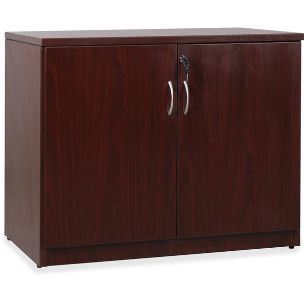 Lorell 2-Door Storage Cabinet, 22-1/2" x 36" x 30", Mahogany (LLR69612)