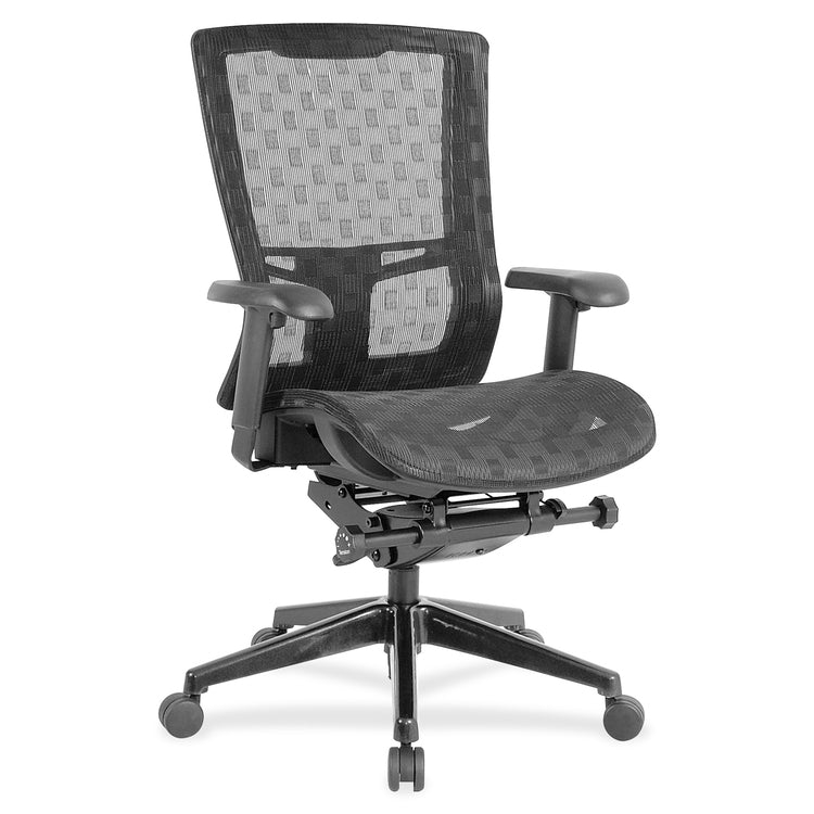 Lorell HI Back Mesh Chair, 26" x 27-1/2" x 46", Black (LLR85560)