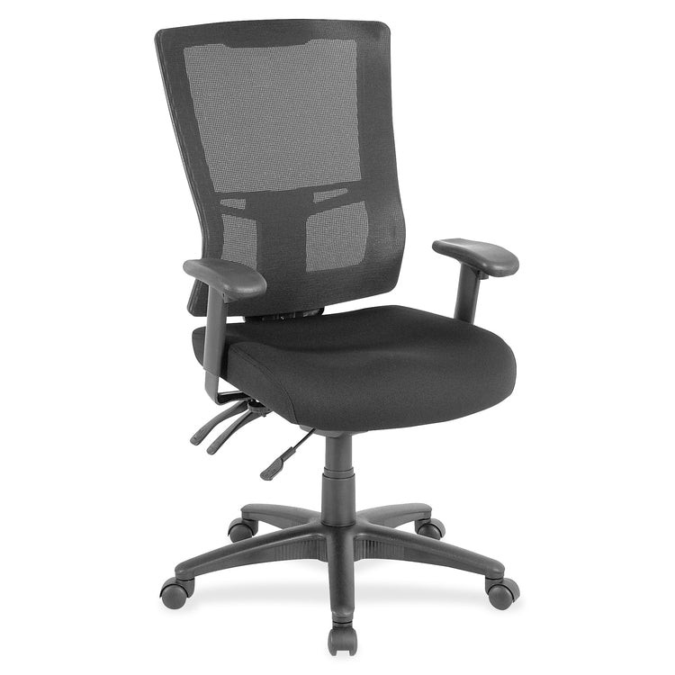 Lorell Hi Back Mesh Chair, 26" x 27-1/2" x 46", Black (LLR85561)