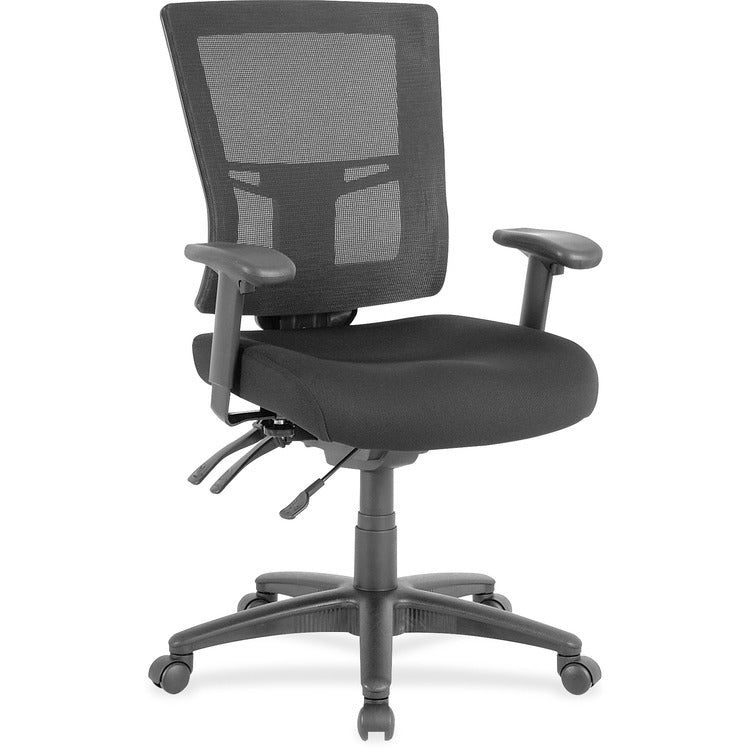 Lorell Midback Mesh Chair, 25-3/8" x 25-3/8" x 40", Black (LLR85563)