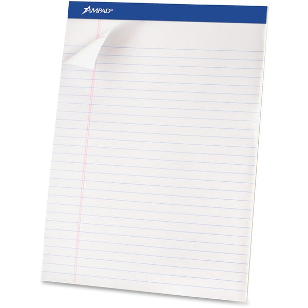 Ampad Perforated Pad, Legal, 50 Sheets/Pad, 8 1/2"x11 3/4", WE (TOP20360) Box of 12