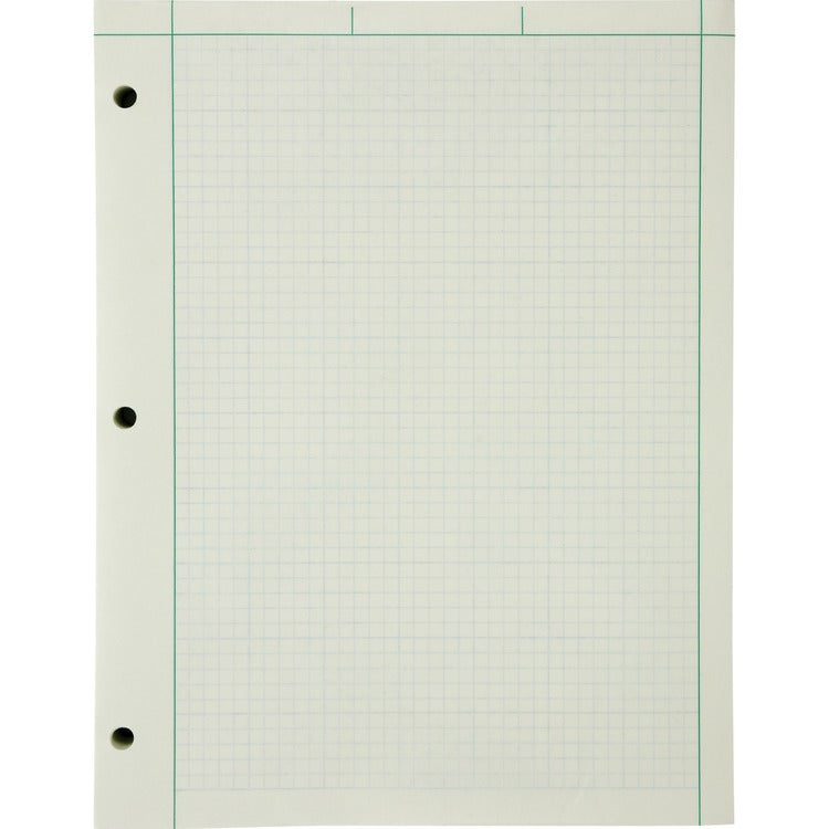 Ampad Engineer Pads, Ruled 5x5 Sq/Inch, 200 Sheets/Pad, 8-1/2&quot;x11&quot;, Green (TOP22144) Each