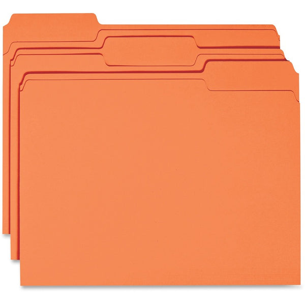 Business Source Color File Folder, 1/3 Cut, 100/BX, Orange (BSN44105) Box of 100