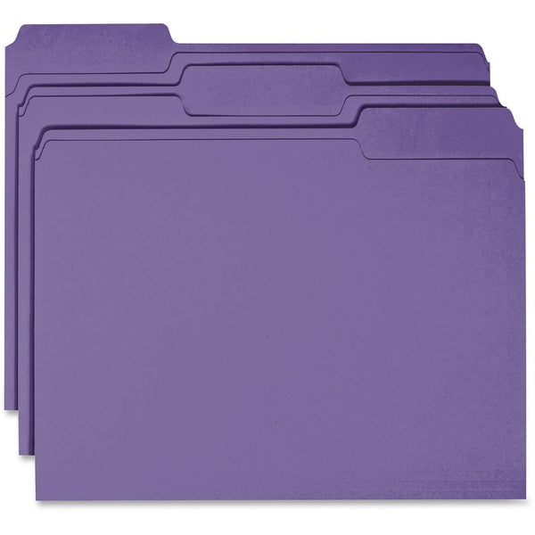 Business Source Color File Folder, 1/3 Cut, 100/BX, Purple (BSN44106) Box of 100