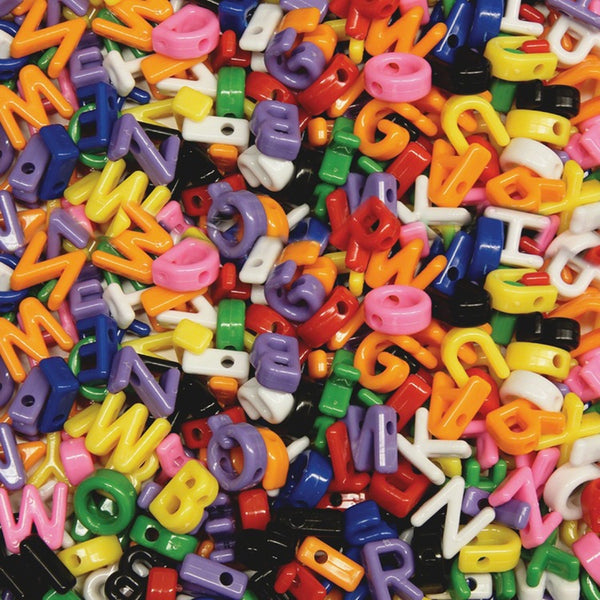 Creativity Street Upper Case Letter Beads, Assorted Colors, 288 Beads/Set (PAC3253) Pack of 288