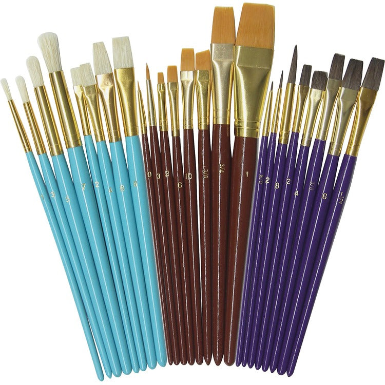 Creativity Street Multimedia Paint Brush Set, 24Pcs, Assorted (PAC5134) Set of 24