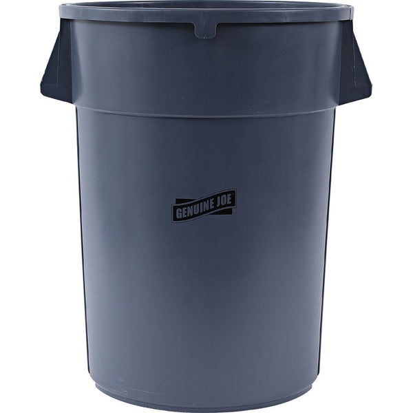 Genuine Joe Trash Container, Heavy Duty, 44 Gal, 31.5" x 24" x 24", Gray (GJO11581) Each