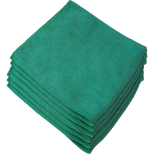 Genuine Joe Microfiber Cloth, General Purpose, Lint Free, 12/BG, Green (GJO39505)