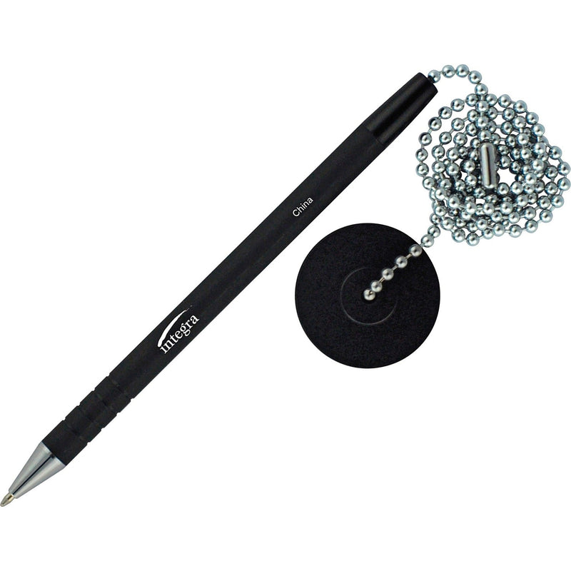 Integra Security Pen Chain, Anti-microbial, 24" Long, Black (ITA38648) Each