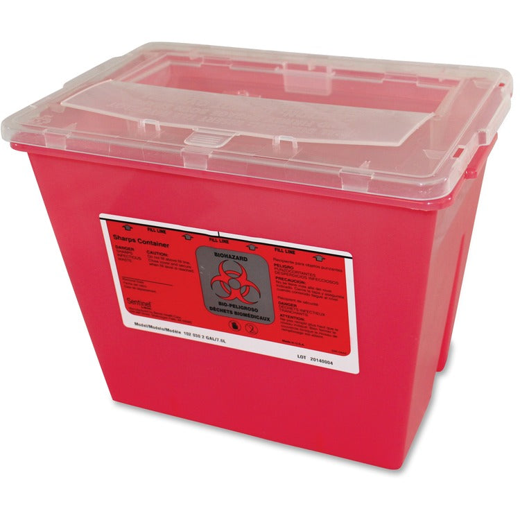 Impact 7352 Two Gallon Sharps Container, 8 1/2w x 7 1/4d x 10h (IMP7352) Each