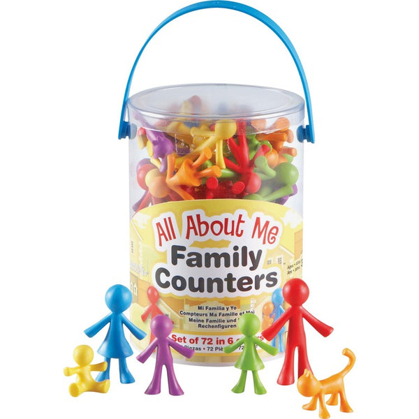 Learning Resources All About Me Family Counters, 72/PK, Multi (LRNLER3372) Pack of 72