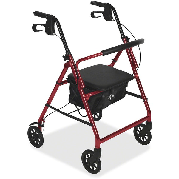 Medline Basic Steel Rollators, 6" Wheels, 350lbs Capacity Red (MIIMDS86850ES)