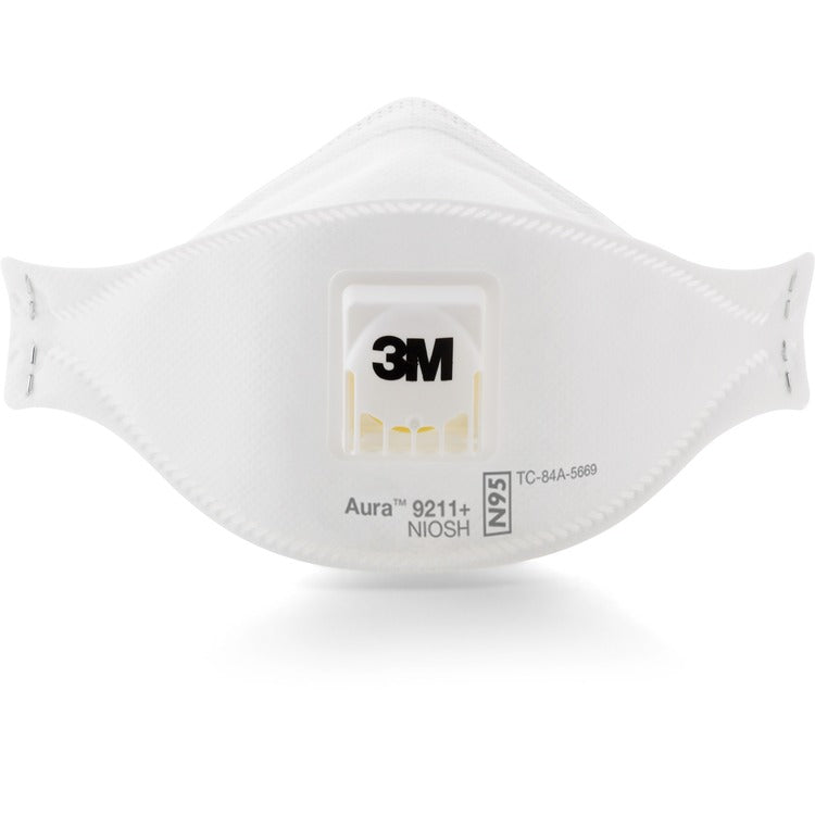 3M Particulate Respirator, N95, Standard SZ, 10/BX, White (MMM9211PLUS)