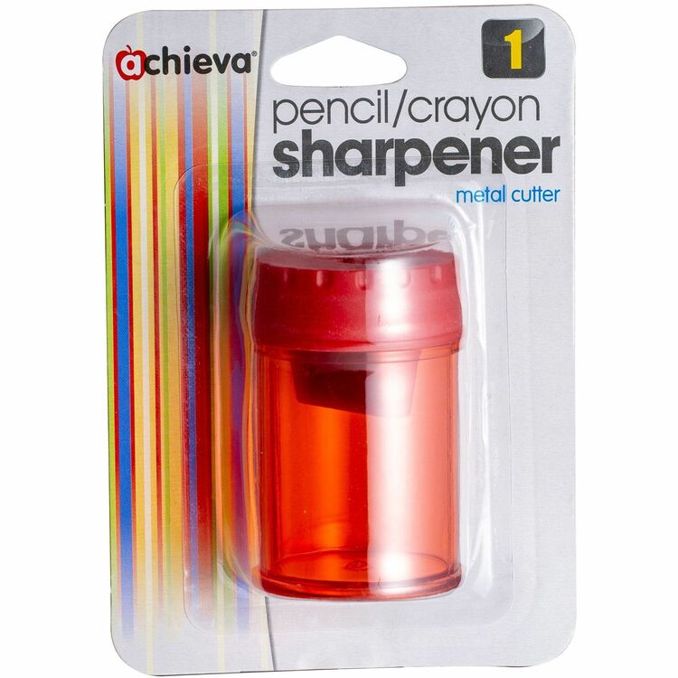 Officemate Pencil/Crayon Sharpener, Twin, Red (OIC30240) Each