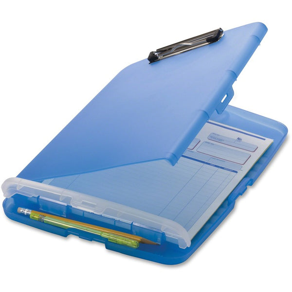 Officemate Low Profile Storage Clipboard, 1/2" Capacity, Holds 8 1/2 x 11, Translucent Blue (OIC83304) Each