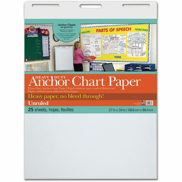 Pacon Anchor Chart Paper, Unruled, 24" x 34", 25 Sheets, 4/CT, WE (PAC3370)