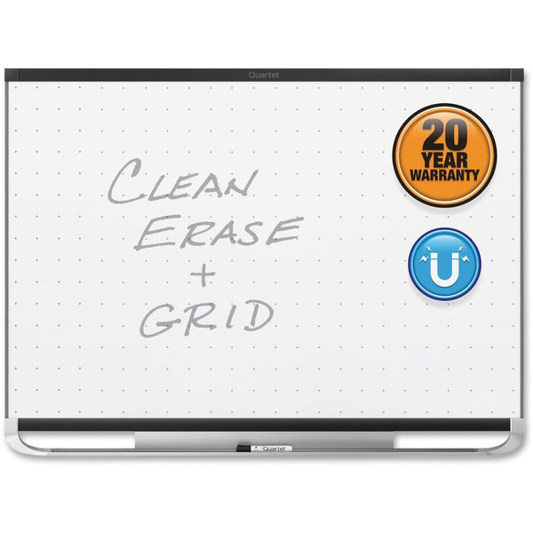 Quartet Prestige 2 Magnetic Total Erase Whiteboard, 48 x 36, Black Frame (QRTTEM544B)