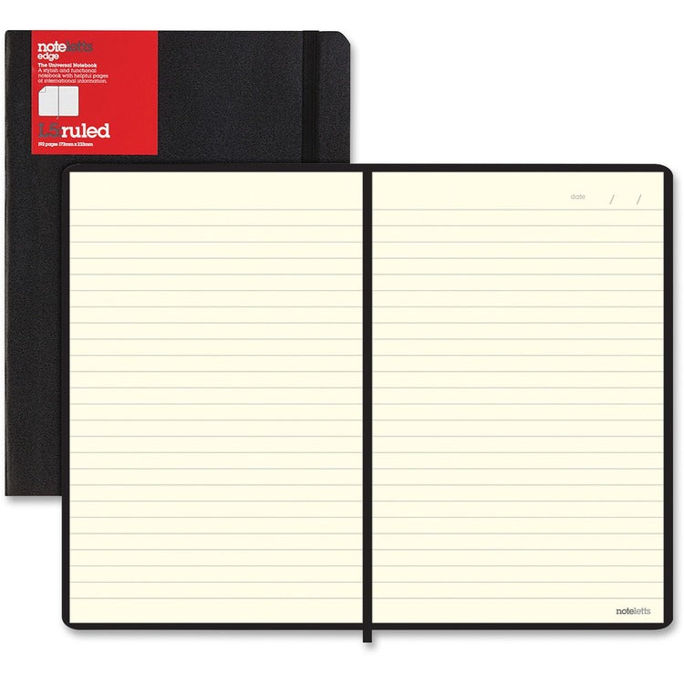 Letts of London Notebook, Noteletts Edge, Flexible Cover, 9" x 6", 6/PK, BK (REDLEN5ERBK) Each