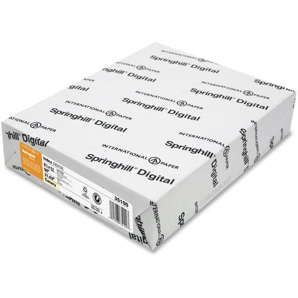 Springhill Digital Index Color Card Stock, 90 lb, 8 1/2 x 11, Canary, 250 Sheets/Pack (SGH035100) Pack of 250
