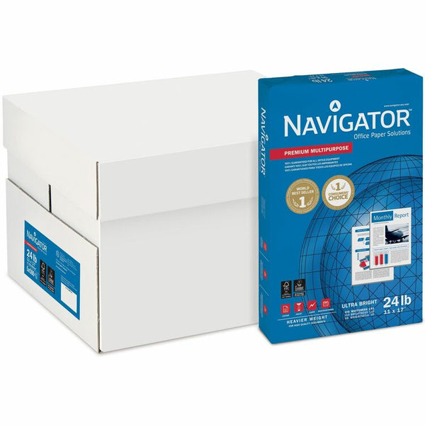 Navigator Platinum Superior Productivity Multipurpose Paper - Silky Touch - Bright White (SNANMP1724) Case of 2500