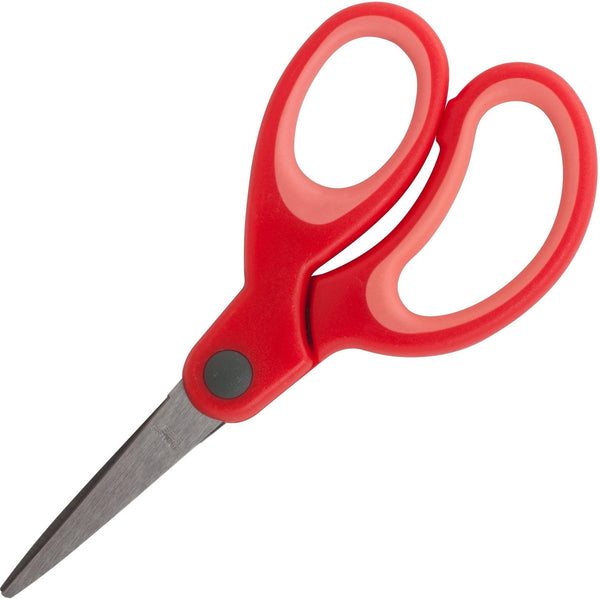 Sparco Scissors, 5", Point Tip, Easy Grip Handle, Red (SPR39044) Each