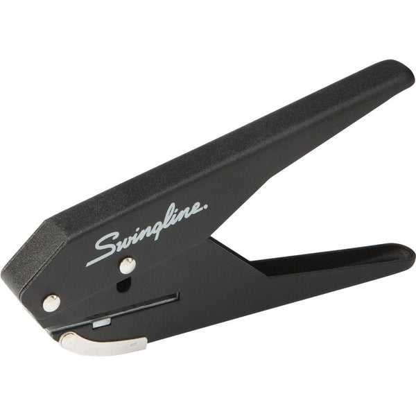 Swingline 20-Sheet Low Force One-Hole Punch, 9/32"Holes, Black (SWI74017)