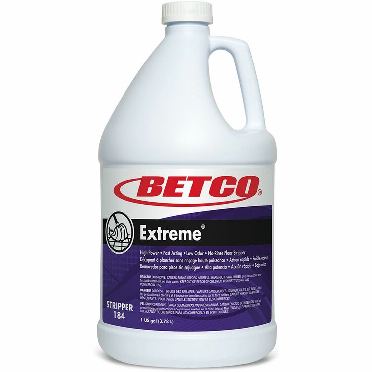 Betco Extreme Floor Stripper, Lemon Scent; 1 gal Bottle, 4/Carton (BET1840400) Case of 4