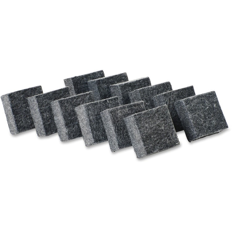 CLI Multipurpose Board Eraser, 2" x 2", 12/PK, Charcoal (LEO74520)