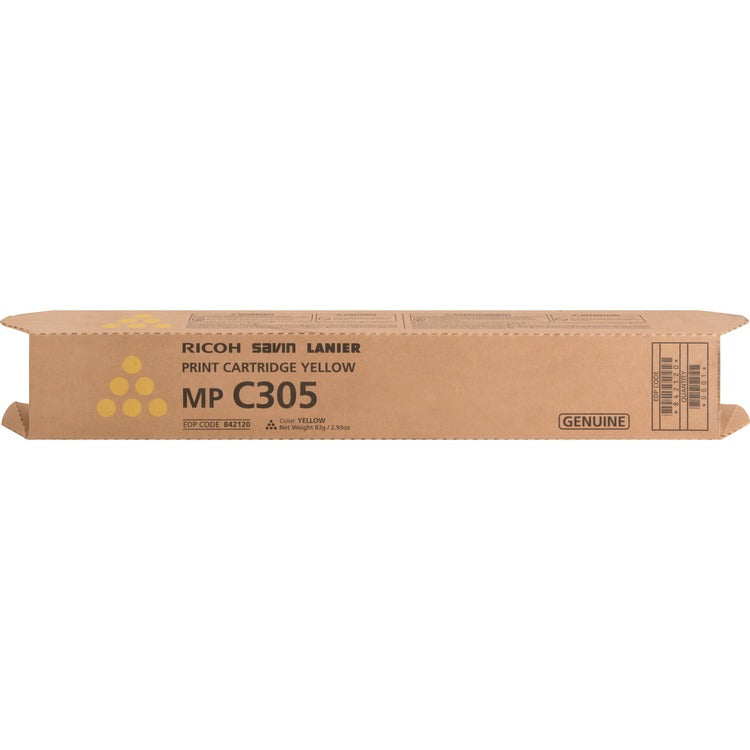 Ricoh Toner Cartridge for MPC305, 4000 Page Yield, Yellow (RIC842120) Each