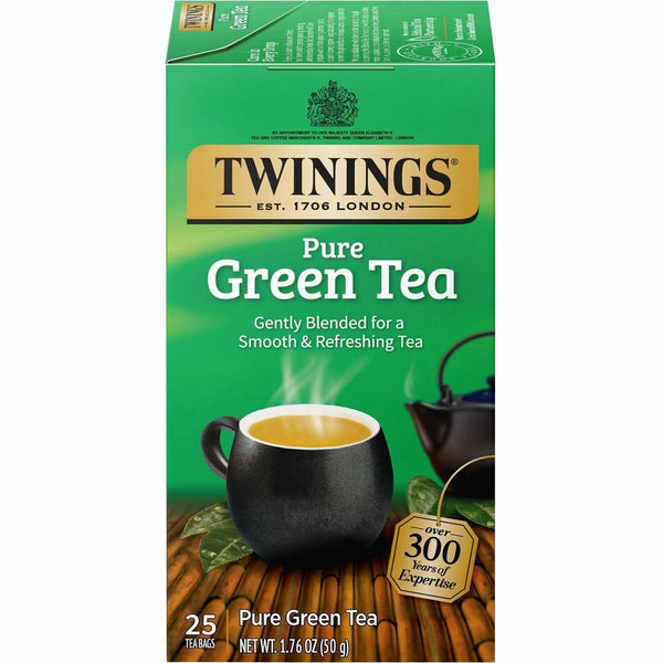 Twinings of London Tea Bags, Green, 1.76 oz, 25/Box (TWG09187) Box of 25